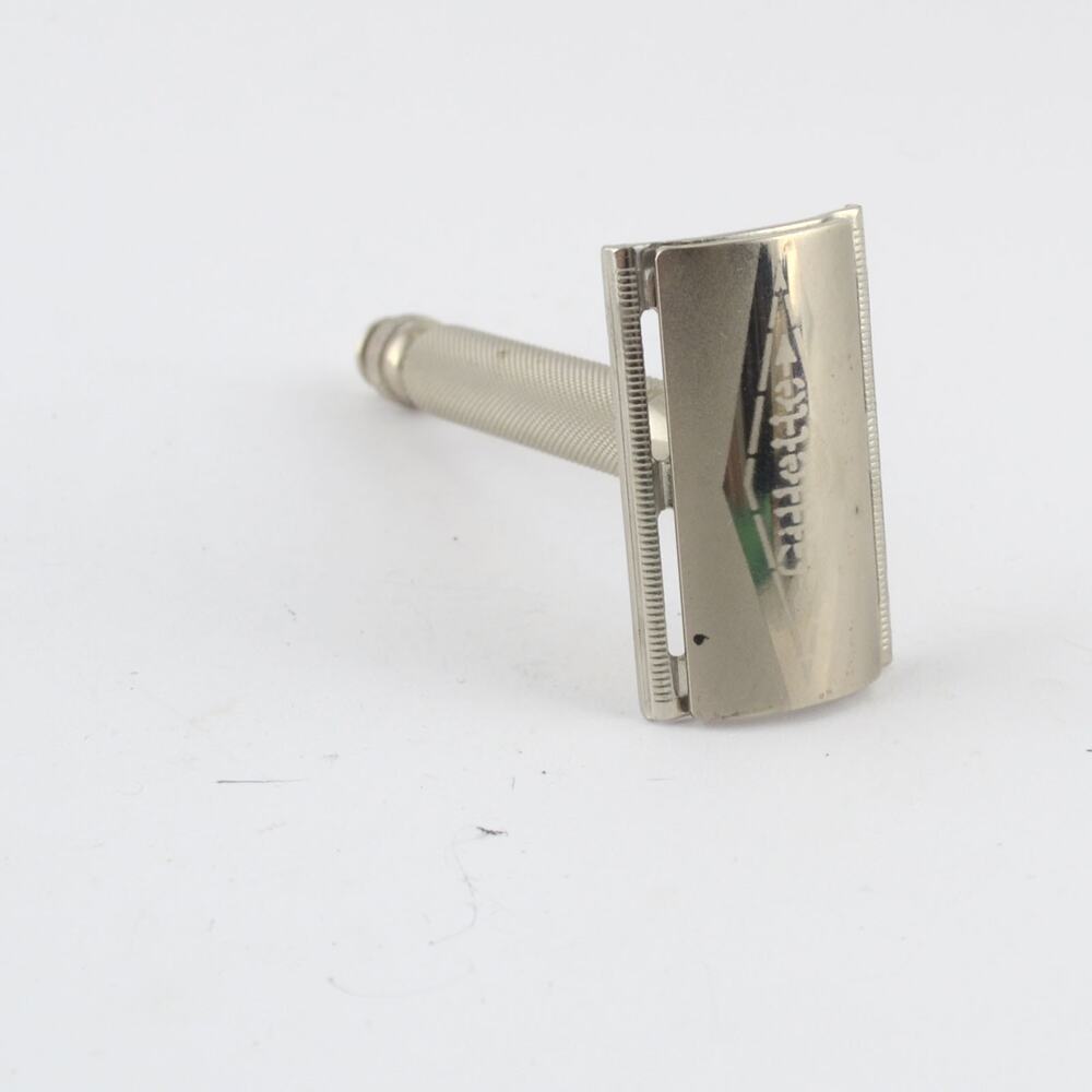 Vintage Gillette Ball End Tech DE Safety Razor 3 Piece Double Edge USA